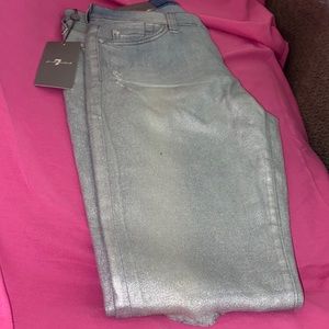7 For All Mankind Silver Jeans